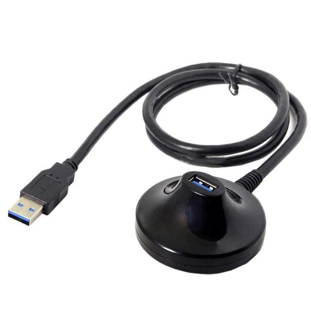Alt view image 6 of 7 - 5FT/1.5M High-Speed USB 3.0 Male to Female Extension Cable with Base Stand, Data Cord for PC to Keyboard/U Disk/Mouse, 1.5M