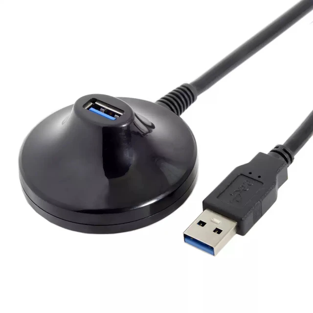 Alt view image 5 of 7 - 5FT/1.5M High-Speed USB 3.0 Male to Female Extension Cable with Base Stand, Data Cord for PC to Keyboard/U Disk/Mouse, 1.5M