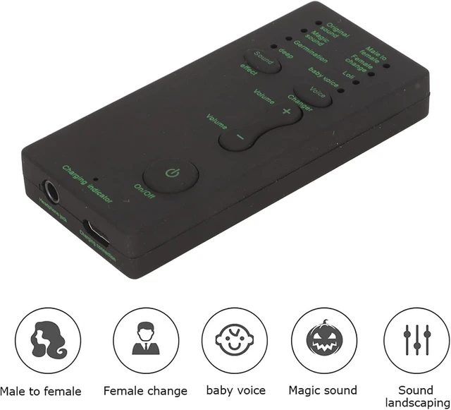 Alt view image 7 of 7 - Portable Voice Changer, Voice Disguiser Microphone Voice Changer Machine with 7 Sound Effects for Mobile Phone PC for for