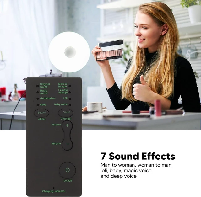 Alt view image 2 of 7 - Portable Voice Changer, Voice Disguiser Microphone Voice Changer Machine with 7 Sound Effects for Mobile Phone PC for for
