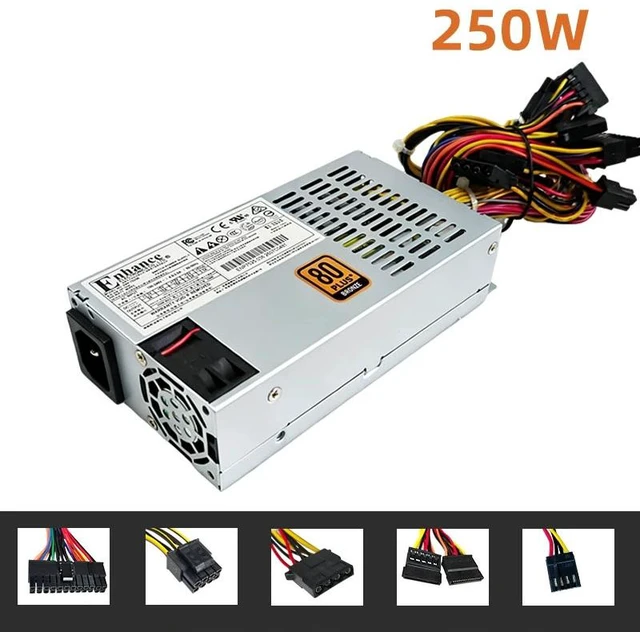 Main image of ENP-7525B Silent Flex 1U Power Supply 250W, 100-240V Wide Input, for ITX/NAS/Server Chassis (Power Cord Included)