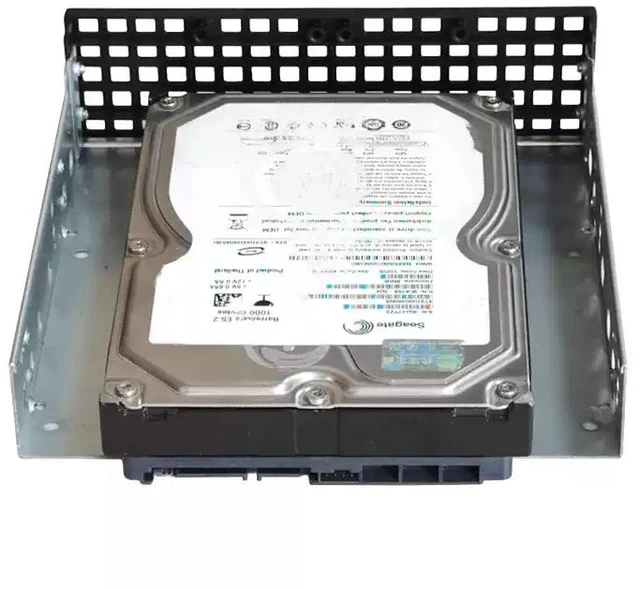 Alt view image 3 of 4 - 2.5" SSD Optical Bay Hard Drive Bracket Holds 4 x 2.5" Drives or 1 x 3.5" Standard Drive, 5.25" Optical Bay Mounting Rack for PC Case Expansion