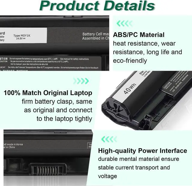 Alt view image 14 of 14 - LXHY 40WH M5Y1K 14.8V Battery for Dell Inspiron 14 15 17 5000 3000 Series 5559 5558 3551 3451 3558 i3558 3567 5755 5756 5458 5759 5758 5759 GXVJ3 453-BBBQ WKRJ2 VN3N0 HD4J0 991XP P63F P47F P51F P52F