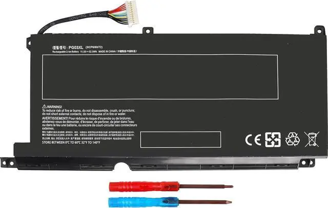 Alt view image 8 of 14 - LXHY 52.5WH PG03XL Replacement HP Pavilion Gaming 15 Laptop Battery for hp Pavilion 15-DK0XXX DK0056WM DK0068WM 15-DK0055NR/DK200/EC0013DX 15Z-EC200 16-A0032DX A0035NR L48495-005 Battery(Type A)