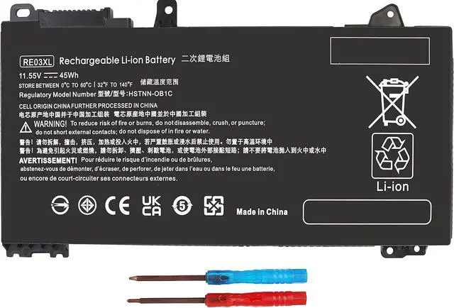 Alt view image 8 of 14 - LXHY RE03XL RF03XL L32656-005 Laptop Battery for HP ProBook 430 440 445 450 455R G6 430 440 445 450 G7 Notebook Battery L32407-AC1 L32407-2B1 L32407-541 HSTNN-OB1C HSTNN-UB7R HSTNN-DB9A REO3XL 45WH