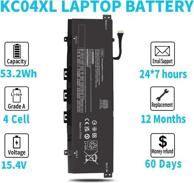 Alt view image 11 of 12 - LXHY KC04XL L08496-855 Laptop Battery for HP Envy X360 13-AG 13-AH 13-AQ 13-AR 13M-AG 13-aq0xxx 13-aq1xxx 13-aq0044nr 13-ah0051wm 13-ah1025cl 13-ag0001la 13m-ag0001dx KC04053XL L08544-1C1 L08544-2B1