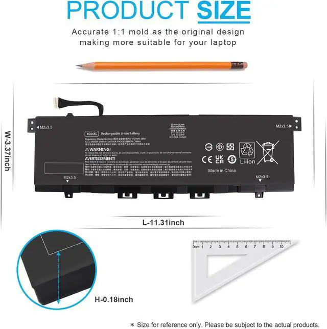 Alt view image 10 of 12 - LXHY KC04XL L08496-855 Laptop Battery for HP Envy X360 13-AG 13-AH 13-AQ 13-AR 13M-AG 13-aq0xxx 13-aq1xxx 13-aq0044nr 13-ah0051wm 13-ah1025cl 13-ag0001la 13m-ag0001dx KC04053XL L08544-1C1 L08544-2B1