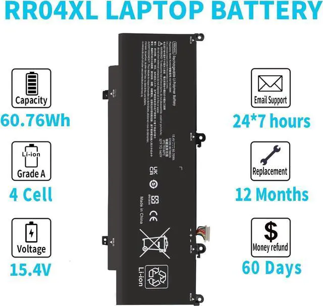 Alt view image 10 of 12 - LXHY RR04XL Laptop Battery for HP Spectre X360 13-AW 13T-AW 13-aw0013dx 13-aw0023dx 13-aw2003dx 13t-aw000 13t-aw100 13t-aw200 L60373-005 RR04060XL L60213-2C1 L60213-AC1 HSTNN-DB9K HSTNN-OB1M