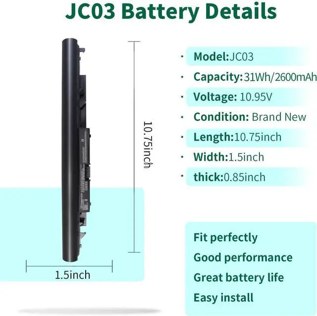 Alt view image 9 of 14 - LXHY 919700-850 JC03 Laptop Battery for HP 15-bs 15-bw 17-bs Series 15-bs0xx 15-bs1xx 15-bs015dx 15-bs013dx 15- bw033wm 15-bw053od 919701-850 919681-421 HSTNN-LB7V 3inr19/66