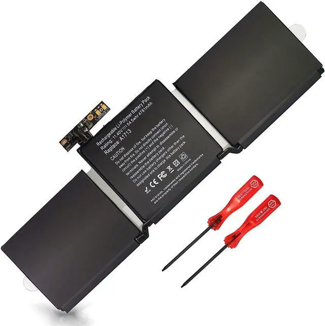 Alt view image 8 of 14 - A1708 A1713 Battery Compatible with MacBook Pro 13 inch (Late 2016, Mid 2017) EMC 2978 EMC 3164 020-00946 MPXQ2LL/A MLL42LL/A MLUQ2LL/A MPXR2LL/A MPXU2LL/A MPXT2LL/A MacBookPro13,1 14,1 54.5Wh 4781mAh