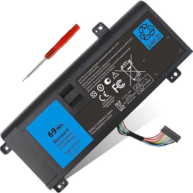 Alt view image 6 of 10 - 69WH G05YJ Laptop Battery for Dell Alienware 14 A14 M14X R3 R4 14D 14D-1528 ALW14D-5728 ALW14D-5528 14D-4828 fits Y3PN0 8X70T P39G 0G05YJ