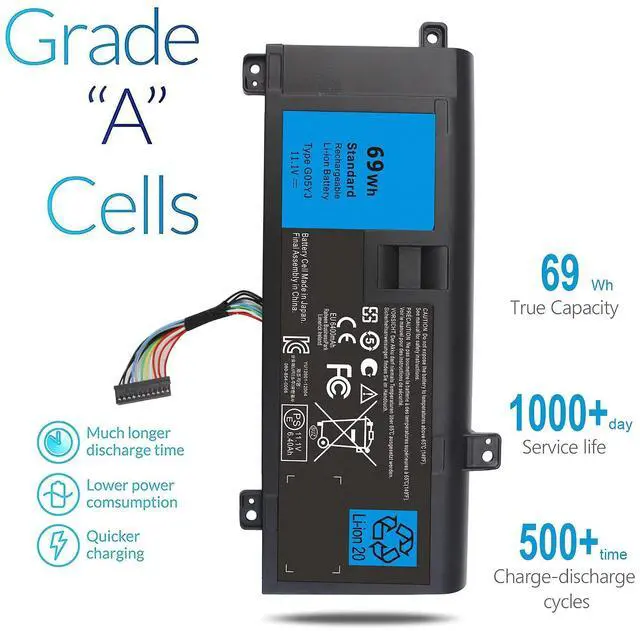Alt view image 9 of 10 - 69WH G05YJ Laptop Battery for Dell Alienware 14 A14 M14X R3 R4 14D 14D-1528 ALW14D-5728 ALW14D-5528 14D-4828 fits Y3PN0 8X70T P39G 0G05YJ
