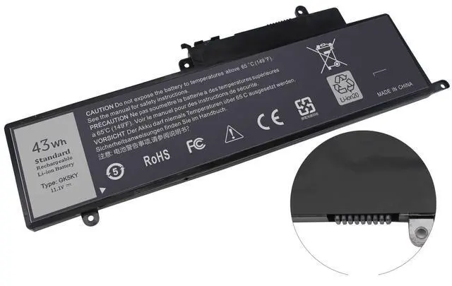 Alt view image 9 of 14 - 43Wh Type GK5KY Battery Replacement for Dell Inspiron 11 3000 3147 3148 3152 3153 3157 3158 7000 7347 7348 7352 7353 7359 15 7000 7558 7568, fits GK5KY P20T 92NCT 04K8YH