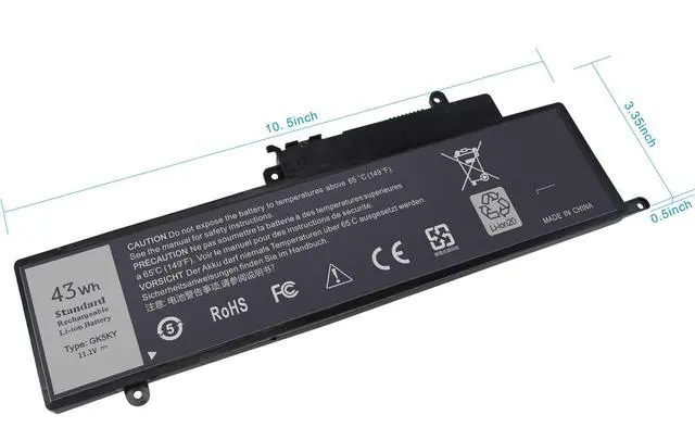 Alt view image 10 of 14 - 43Wh Type GK5KY Battery Replacement for Dell Inspiron 11 3000 3147 3148 3152 3153 3157 3158 7000 7347 7348 7352 7353 7359 15 7000 7558 7568, fits GK5KY P20T 92NCT 04K8YH