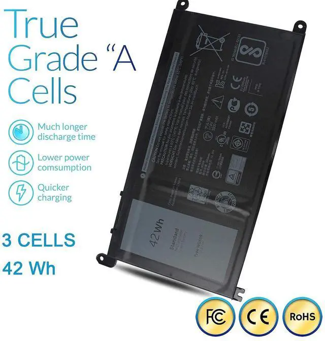 Alt view image 12 of 14 - 42WH WDX0R WDXOR Laptop Battery Compatible with Dell Inspiron 15 5565 5567 5568 5578 7560 7570 7579 7569 13 5368 5378 7368 7378 17 5765 5767 5770 Latitude 3180 3189 3CRH3 T2JX4 FC92N CYMGM