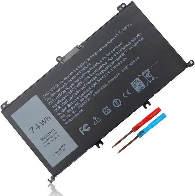 Alt view image 7 of 12 - 74WH 357F9 Battery Replacement for Dell Inspiron 15 7000 7559 7567 7566 7759 7557 5577 INS15PD Series INS15PD-1548B 1548R 1748B fits P57F P57F003 P65F 71JF4 0GFJ6