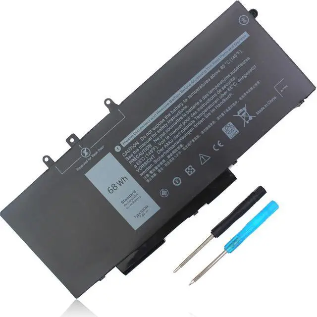 Alt view image 8 of 14 - GJKNX DV9NT 7.6V 68WH Laptop Battery Replacement for Dell Latitude 5480 5580 5280 5288 5290 5490 5491 5590 5591 E5480 E5580 E5590 E5490 Precision 15 3520 3530 M3520 GD1JP DY9NT 0DY9NT 5YHR4 451-BBZG
