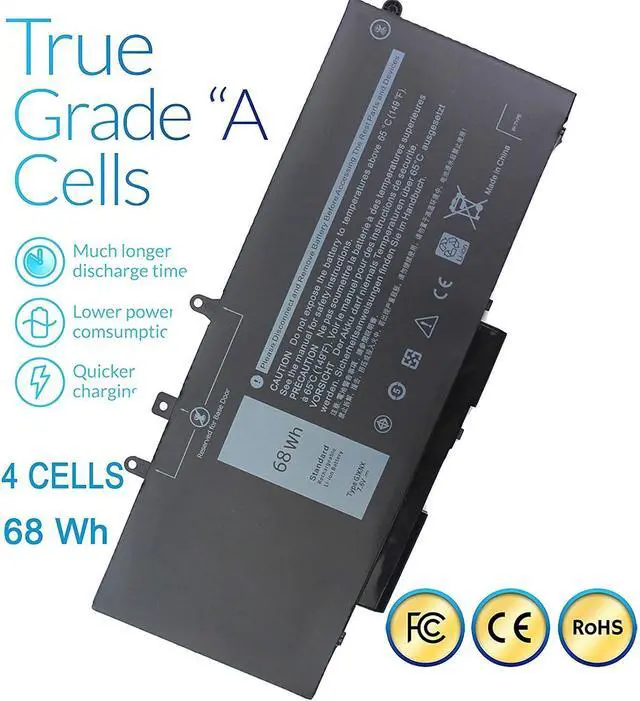 Alt view image 12 of 14 - GJKNX DV9NT 7.6V 68WH Laptop Battery Replacement for Dell Latitude 5480 5580 5280 5288 5290 5490 5491 5590 5591 E5480 E5580 E5590 E5490 Precision 15 3520 3530 M3520 GD1JP DY9NT 0DY9NT 5YHR4 451-BBZG