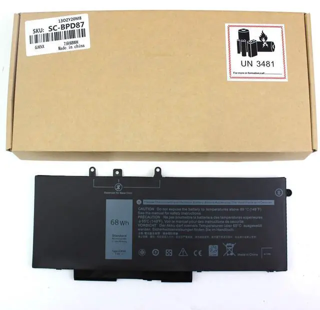 Alt view image 11 of 14 - GJKNX DV9NT 7.6V 68WH Laptop Battery Replacement for Dell Latitude 5480 5580 5280 5288 5290 5490 5491 5590 5591 E5480 E5580 E5590 E5490 Precision 15 3520 3530 M3520 GD1JP DY9NT 0DY9NT 5YHR4 451-BBZG