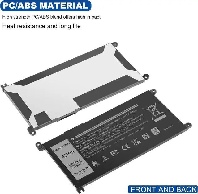 Alt view image 13 of 14 - LXHY YRDD6 Battery for Dell Inspiron 5591 7586 5491 5481 5482 5485 3310 2-in-1 15 3582 3583 3593 3584 5590 5593 5594 5585 14 3493 5493 5480 3793 Vostro 3491 5481 5581 5490 5590 0YRDD6 01VX1H 0VM732