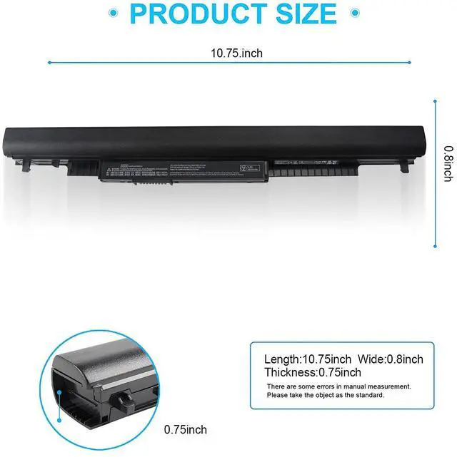 Alt view image 9 of 14 - HS04 14.8V 2600MAH Laptop Battery Replacement for HP 240 G4 255 G4 Notebook 15-ac100 15-ba009dx 15g-ad000 14-af180nr HS04041-CL HS03 807956-001 807957-001 807611-141