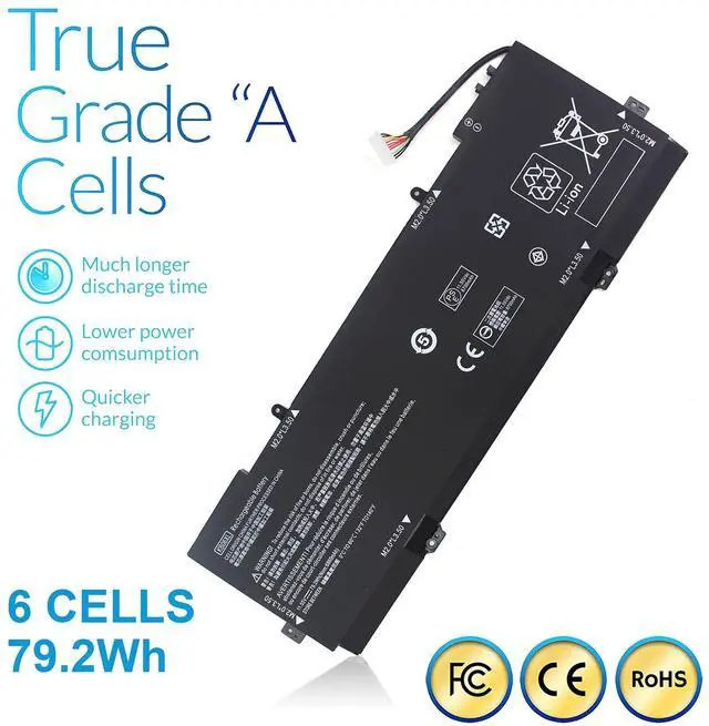 Alt view image 11 of 14 - KB06XL 902401-2C1 Battery for HP Spectre X360 Convertible 15 15-BL0XX 15-BL002XX 15-Bl012DX 15-BL000NA 15T-BL000 15-BL075NR Z6L01EA Z6L02EA Z6K96EA 902499-855 HSTNN-DB7R TPN-Q179, 11.55V 79.2Wh