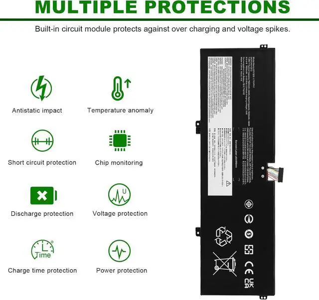 Alt view image 11 of 14 - LXHY L17C4PH1 L17M4PH1 L17M4PH2 L17L4PH2 Laptop Battery for Lenovo Yoga 7 Pro Pro-13IKB C930 C930-13 C930-13IK C930-13IKB C930-131KB 930-13IKB-81EQ 81C4 81EQ Series 5B10Q82425 5B10Q82426 5B10Q82427