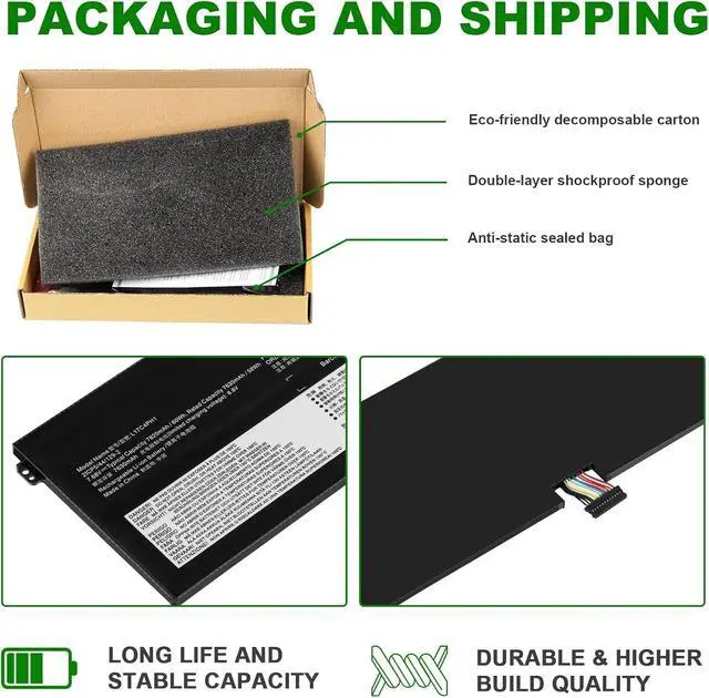 Alt view image 12 of 14 - LXHY L17C4PH1 L17M4PH1 L17M4PH2 L17L4PH2 Laptop Battery for Lenovo Yoga 7 Pro Pro-13IKB C930 C930-13 C930-13IK C930-13IKB C930-131KB 930-13IKB-81EQ 81C4 81EQ Series 5B10Q82425 5B10Q82426 5B10Q82427