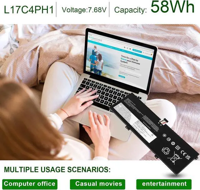 Alt view image 14 of 14 - LXHY L17C4PH1 L17M4PH1 L17M4PH2 L17L4PH2 Laptop Battery for Lenovo Yoga 7 Pro Pro-13IKB C930 C930-13 C930-13IK C930-13IKB C930-131KB 930-13IKB-81EQ 81C4 81EQ Series 5B10Q82425 5B10Q82426 5B10Q82427
