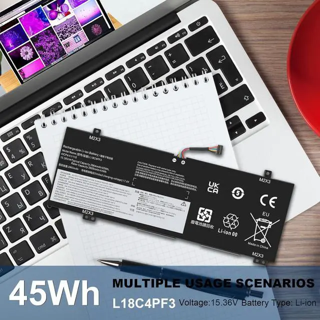 Alt view image 13 of 14 - LXHY L18C4PF3 Laptop Battery for Lenovo ideapad C340-14API C340-14IML C340-14IWL S540-14API S540-14IML S540-14IWL Flex-14IML Flex-14IWL Flex-14API L18M4PF3 L18M4PF4 L18C4PF4 81SS000DUS 81SS0005US