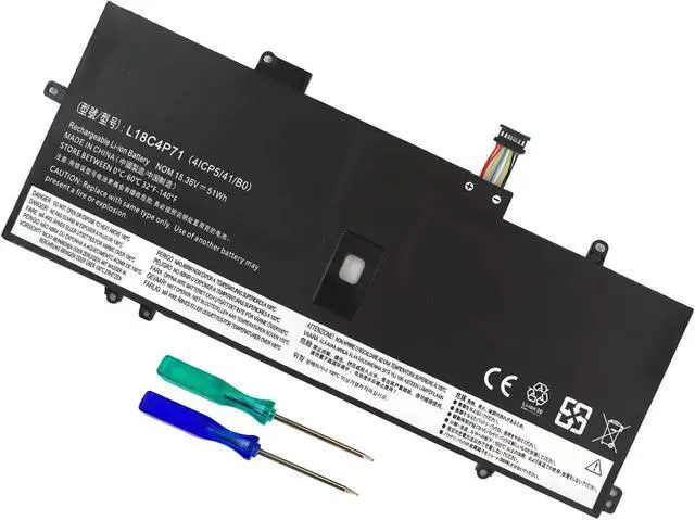 Alt view image 8 of 14 - LXHY 51Wh L18C4P71 L18M4P72 Battery Replacement for Lenovo Thinkpad X1 Carbon 7th Gen, X1 Carbon 8th Gen,ThinkPad X1 Yoga 4th/5th Gen Series 02DL005 02DL006 L18L4P71 SB10K97644 SB10K97642 15.4V