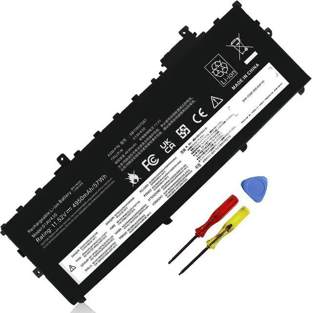 Alt view image 7 of 12 - LXHY 57Wh 01AV430 01AV494 SB10K97587 Battery Replacement for Lenovo Thinkpad X1 Carbon 5th Gen,Thinkpad X1 Carbon 6th Gen Series SB10K97588 01AV431 SB10K97586 01AV429 SB10K97586 01AV430 11.52V