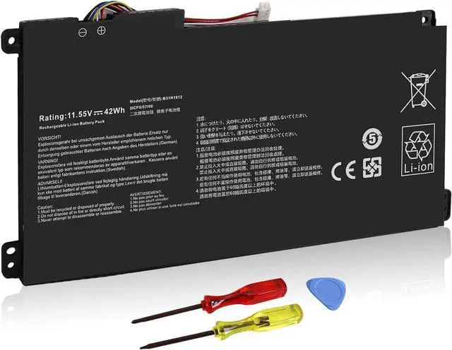Alt view image 8 of 14 - LXHY 42Wh B31N1912 C31N1912 Replacment Laptop Battery for ASUS VivoBook 14 15.6" E410 E410MA E410M L410MA E410KA F414MA E510 E510M E510MA E510KA L510 L510MA R522MA F414MA-EK1890WS L510MA-WB04(DF112)
