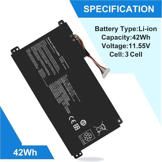 Alt view image 10 of 14 - LXHY 42Wh B31N1912 C31N1912 Replacment Laptop Battery for ASUS VivoBook 14 15.6" E410 E410MA E410M L410MA E410KA F414MA E510 E510M E510MA E510KA L510 L510MA R522MA F414MA-EK1890WS L510MA-WB04(DF112)