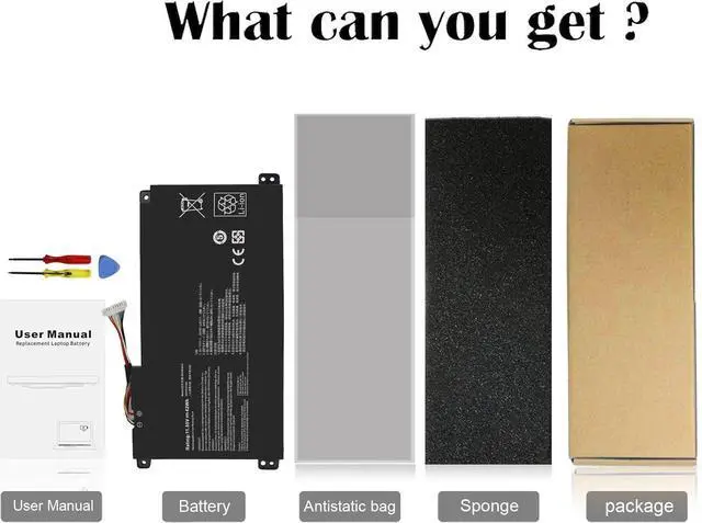 Alt view image 14 of 14 - LXHY 42Wh B31N1912 C31N1912 Replacment Laptop Battery for ASUS VivoBook 14 15.6" E410 E410MA E410M L410MA E410KA F414MA E510 E510M E510MA E510KA L510 L510MA R522MA F414MA-EK1890WS L510MA-WB04(DF112)