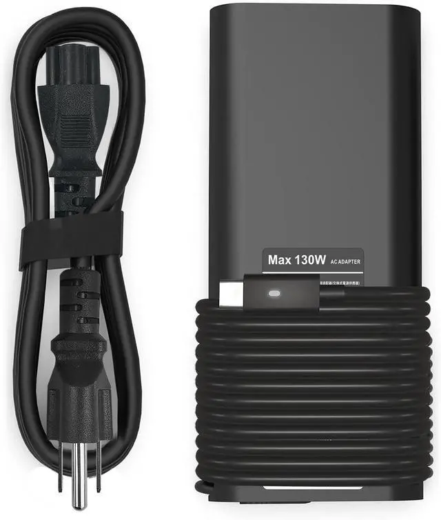 Alt view image 8 of 14 - LXHY 130W USB C Type C Adapter Laptop Charger Compatible with Dell XPS 15 2in1 9575 Precision 5530 2in1 5550 5750 3560 3550 3551 Latitude 7410 7310 7210 9410 9510 9575 5420 5520 5510 Power Cord