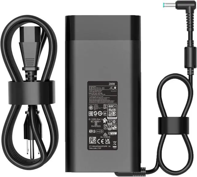 Alt view image 6 of 10 - LXHY 200W AC Charger Fit for HP Omen Pavilion 15 16 17 Victus 15 16 Zbook 15 17 ZBook Fury Create Studio Envy 15 2020 TPN-DA10 Gaming Laptop Power Adapter Supply