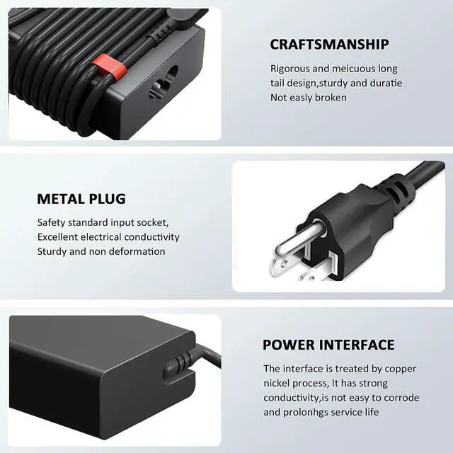 Alt view image 11 of 12 - 100W USB C Charger for Lenovo Yoga Slim 9 9i 7i Y9000 R9000 R7000P, ThinkBook 14 16 neo14 ADL100YCC3A ADL100YDC3A ADL100YLC3A ADLX65YDC2A Lenovo Laptop Charger USB Type C