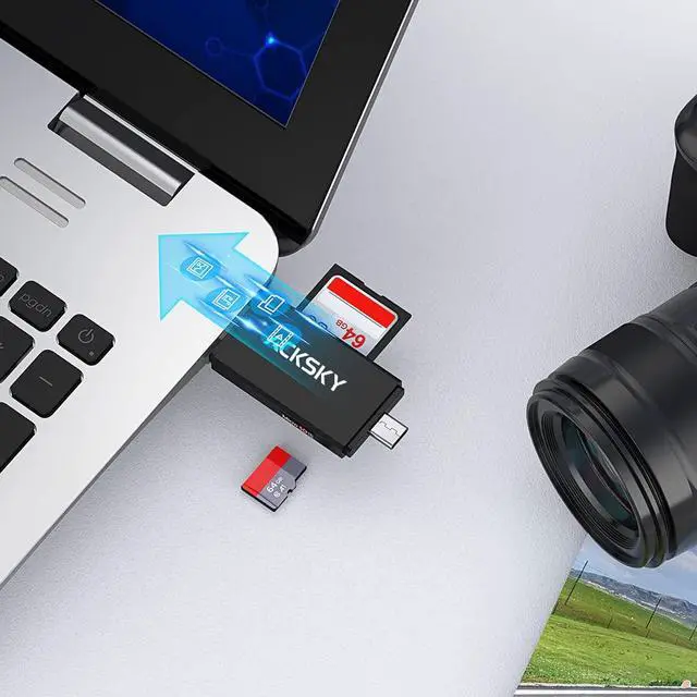 Alt view image 7 of 7 - USB C SD Card Reader & USB 3.0 Micro SD Adapter, High-Speed Memory Card Reader for SD/Micro SD/SDHC/SDXC/MMC, Type-C SD Card Reader Compatible with MacBook/PC/Android/Camera/Laptop