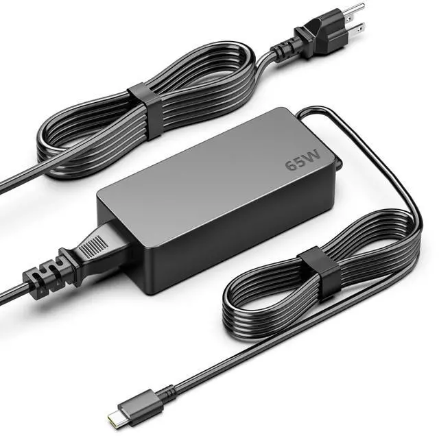 Main image of 65W USB C Charger Compatible with Lenovo ThinkPad T480 T490 E480 Yoga C630 C740 C930 Chromebook 100e 300e 500e c330 Laptop Power Supply Cord