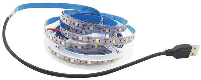 Main image of USB LED Strip Light Warm White 3500K 5V USB Powered 16.4ft/5M 300LEDs Flexible SMD2835 No-Waterproof IP20 LED Tape Lights for TV Background Lighting Tape Home Decor Lamp