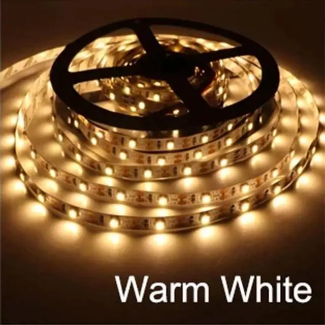 Alt view image 4 of 6 - USB LED Strip Light Warm White 3500K 5V USB Powered 16.4ft/5M 300LEDs Flexible SMD2835 No-Waterproof IP20 LED Tape Lights for TV Background Lighting Tape Home Decor Lamp