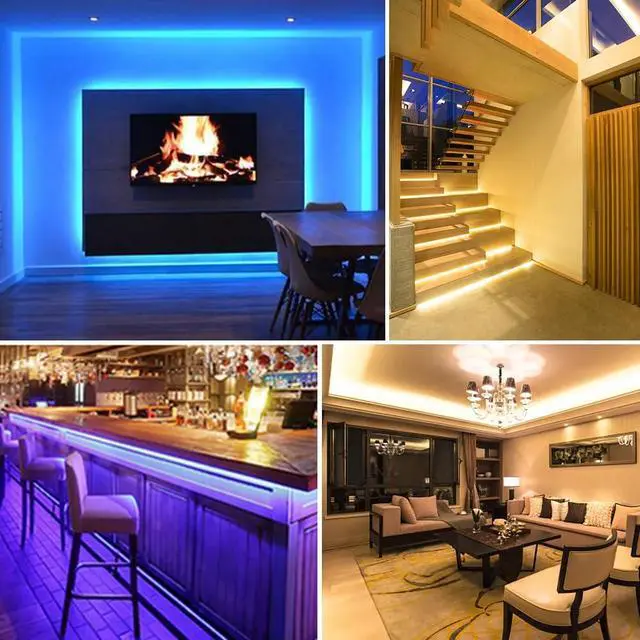 Alt view image 6 of 6 - USB LED Strip Light Warm White 3500K 5V USB Powered 16.4ft/5M 300LEDs Flexible SMD2835 No-Waterproof IP20 LED Tape Lights for TV Background Lighting Tape Home Decor Lamp