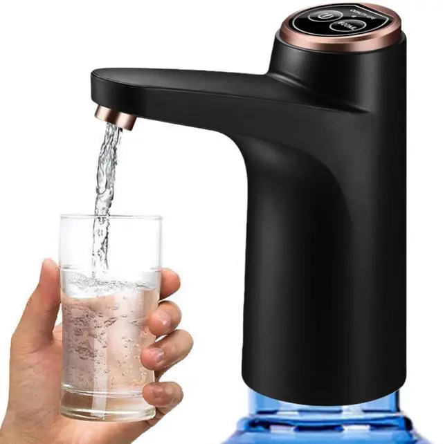 Main image of USB Rechargeable Electric Water Pump for 5 Gallon Bottle, Portable Water Dispenser Pump with 1200mAh Battery for Home Office Camping (Black)