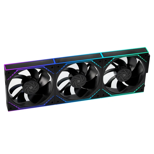 Alt view image 5 of 7 - TL-M12QR 120mm Reverse Case Fans, 1-Pack | Reverse Airflow, Daisy Chain PWM/ARGB, Infinity Mirror Lighting