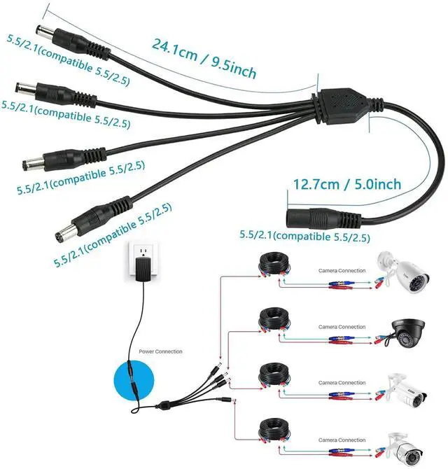 Alt view image 6 of 7 - Universal Power Supply 3V~24V 3A 72W Adjustable Variable 3V 5V 9V 12V 18V 20V 24V AC/DC Adapter Charger, 100V-240V AC to DC Converter with 16 Tips,and 4-Way Power Splitter Cable