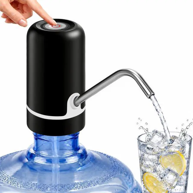 Main image of 5 Gallon Water Dispenser Pump - Portable Rechargeable Electric Water Pump for 5 Gallon Jug with USB Charging, Automatic Water Bottle Dispenser for Home, Office, Kitchen, Travel, Camping (Black)