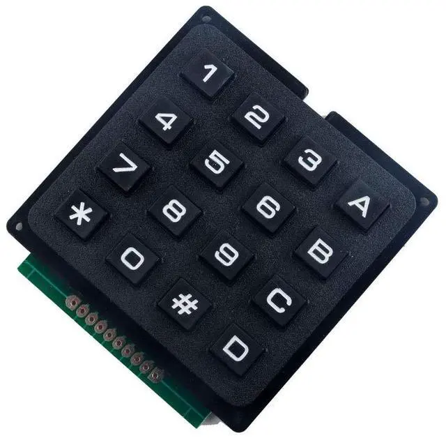 Main image of 4x4 Matrix Membrane Keypad 16 Key Module Array Switch | DIYmalls 4x4 Matrix Membrane Keypad 16 Key Keyboard Module Array Switch for Arduino ESP32 Development Board