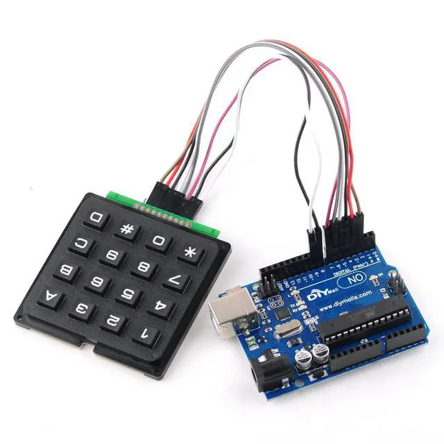 Alt view image 3 of 6 - 4x4 Matrix Membrane Keypad 16 Key Module Array Switch | DIYmalls 4x4 Matrix Membrane Keypad 16 Key Keyboard Module Array Switch for Arduino ESP32 Development Board