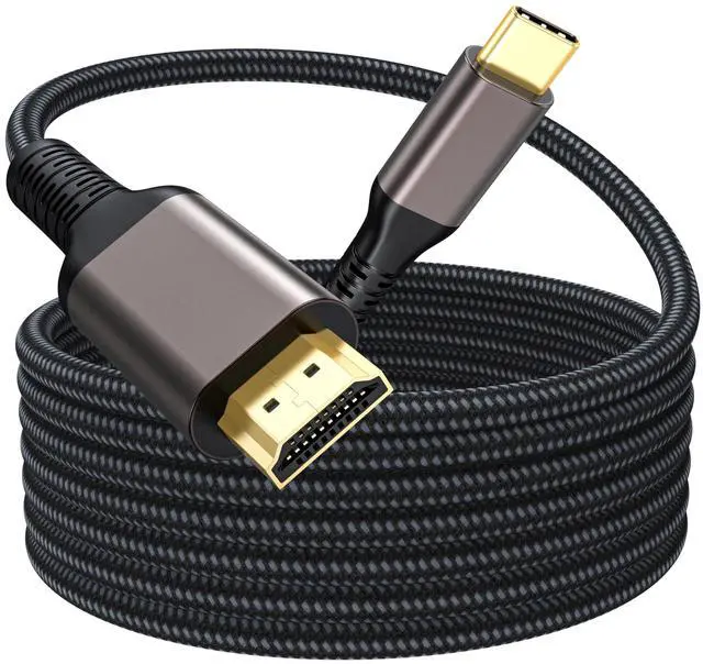 Main image of 4K USB-C to HDMI Cable 6FT, 4K@60Hz High-Speed Type C to HDMI 2.0 Cord, Thunderbolt 5/4/3 Compatible, for iPhone 17/16, MacBook Neo/Pro, iPad Pro/Air, Galaxy S25, Chromebooks, Surface, Braided